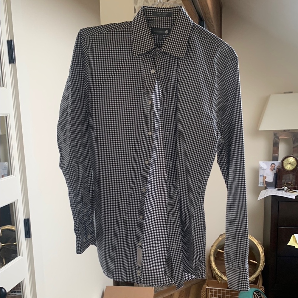 Nordstrom Black and White Casual Button Down Shirt